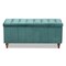 Baxton Studio Kaylee Teal Blue Velvet Upholstered Tufted Storage Ottoman Bench 160-9936 - alternate 2